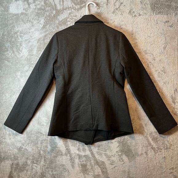 Spanx Perfect Asymmetrical Tailored Blazer Charcoal‎ Heather Ponte Sz Medium New - Picture 4 of 7